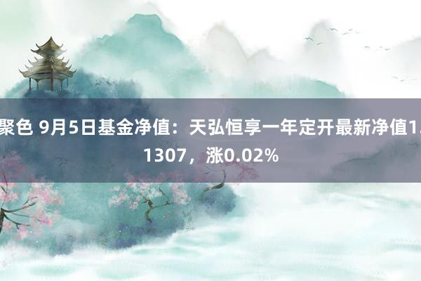 聚色 9月5日基金净值：天弘恒享一年定开最新净值1.1307，涨0.02%