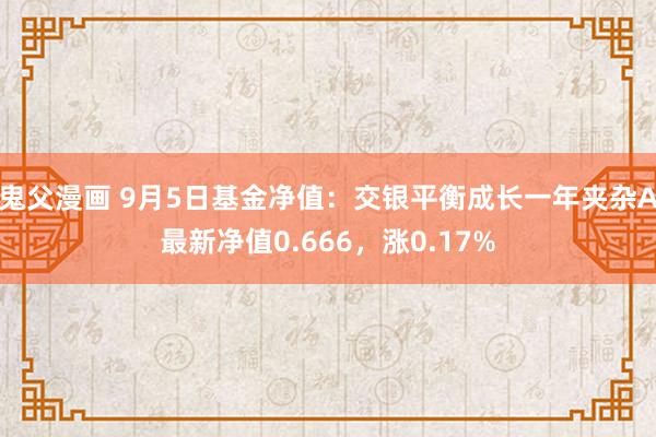 鬼父漫画 9月5日基金净值：交银平衡成长一年夹杂A最新净值0.666，涨0.17%