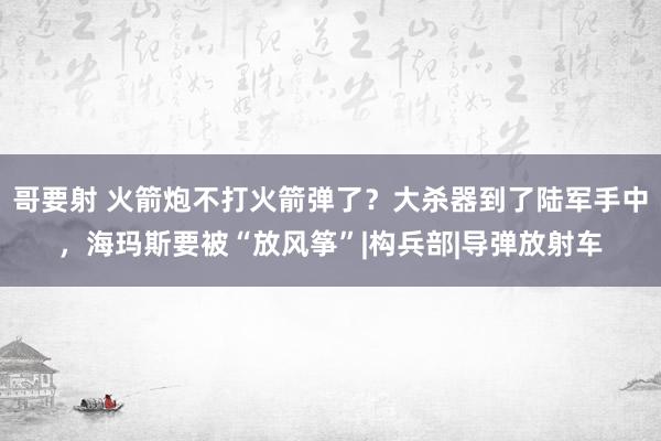 哥要射 火箭炮不打火箭弹了？大杀器到了陆军手中，海玛斯要被“放风筝”|构兵部|导弹放射车