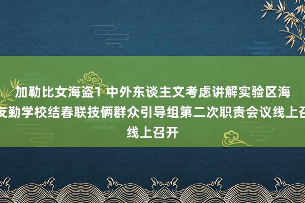 加勒比女海盗1 中外东谈主文考虑讲解实验区海外友勤学校结春联技俩群众引导组第二次职责会议线上召开